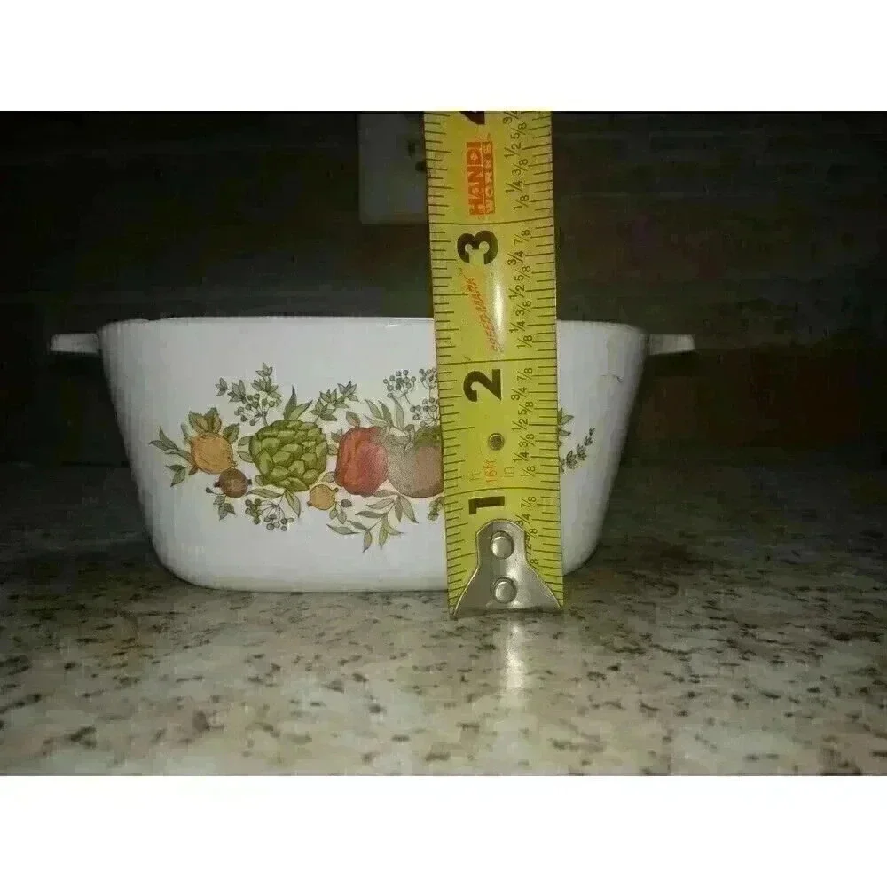Vintage Corning Ware Dish With Fruit Design (No Lid)